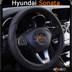 Bọc vô lăng xe Hyundai Sonata da cao cấp lót caosu non - OTOALO