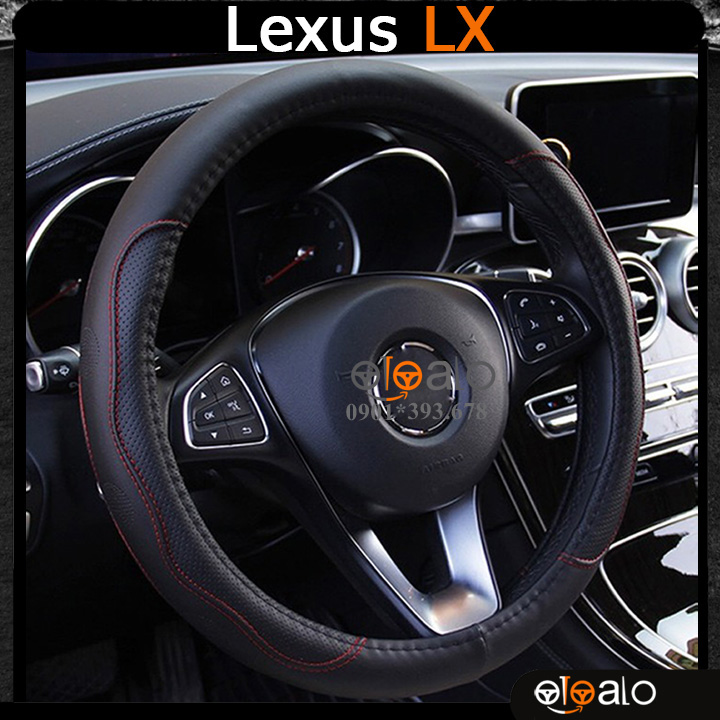 Bọc vô lăng xe Lexus LX da cao cấp lót caosu non - OTOALO Bọc vô lăng xe Lexus LX da cao cấp lót caosu non - OTOALO