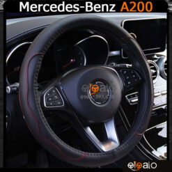 Bọc vô lăng xe Mercedes A200 da cao cấp lót caosu non - OTOALO