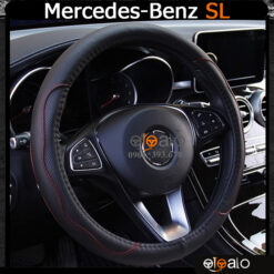 Bọc vô lăng xe Mercedes SL da cao cấp lót caosu non - OTOALO