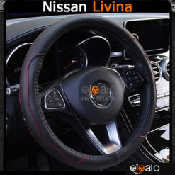Bọc vô lăng xe Nissan Livina da cao cấp lót caosu non - OTOALO