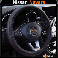 Bọc vô lăng xe Nissan Navara da cao cấp lót caosu non - OTOALO