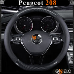 Bọc vô lăng xe Peugeot 208 da PU cao cấp - OTOALO