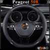 Bọc vô lăng xe Peugeot 508 da cao cấp lót caosu non - OTOALO