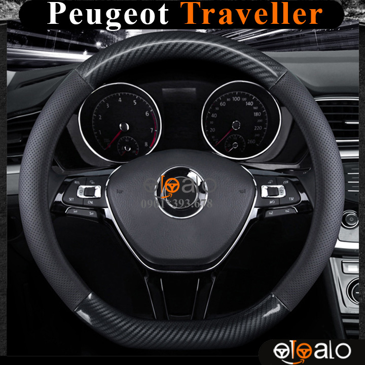 Bọc vô lăng xe Peugeot Traveller da PU cao cấp - OTOALO Bọc vô lăng xe Peugeot Traveller da PU cao cấp - OTOALO