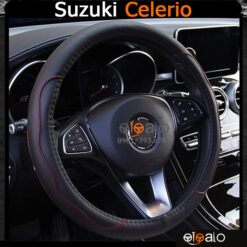 Bọc vô lăng xe Suzuki Celerio da cao cấp lót caosu non - OTOALO