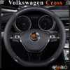 Bọc vô lăng xe Volkswagen Cross da cao cấp lót caosu non - OTOALO