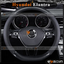 Bọc vô lăng xe Hyundai Elantra da cao cấp lót caosu non - OTOALO