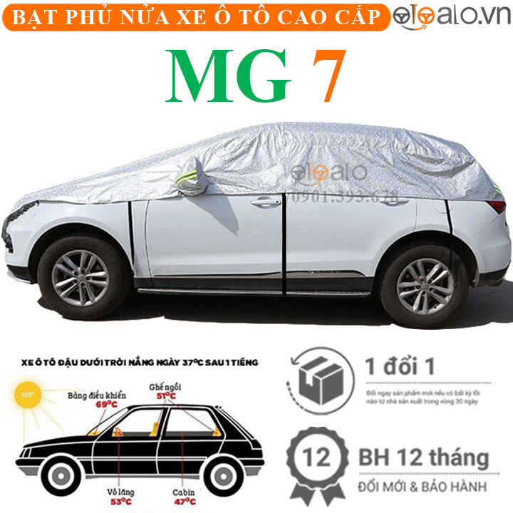 Bạt phủ nóc xe MG 7 vải dù 3 lớp - OTOALO Bạt phủ nóc xe MG 7 vải dù 3 lớp - OTOALO