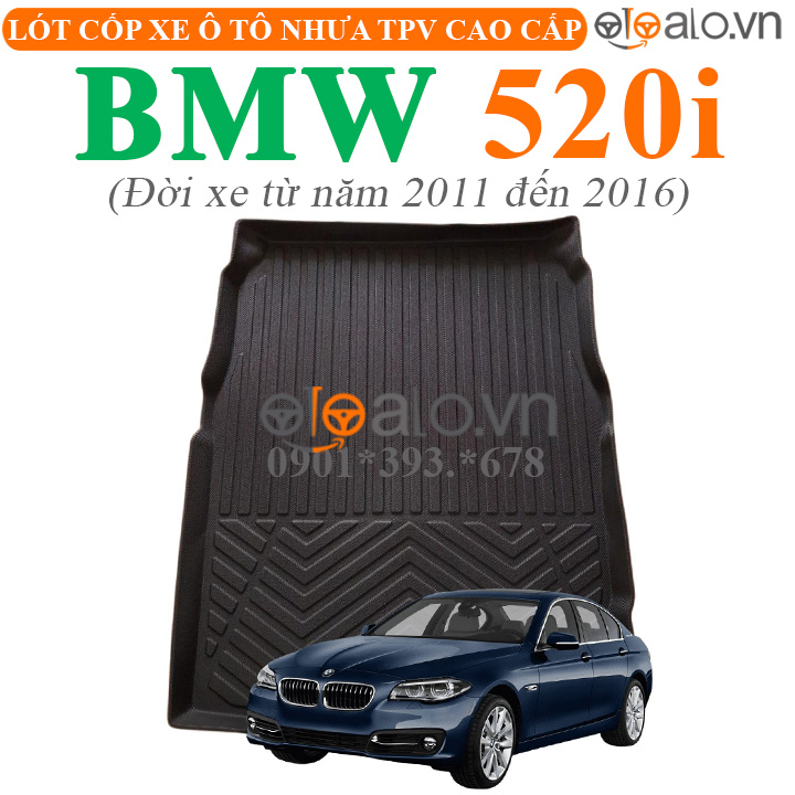 Thảm lót cốp BMW 520i đời xe từ năm 2011 đến 2016 nhựa TPV cao cấp - OTOALO Thảm lót cốp BMW 520i đời xe từ năm 2011 đến 2016 nhựa TPV cao cấp - OTOALO