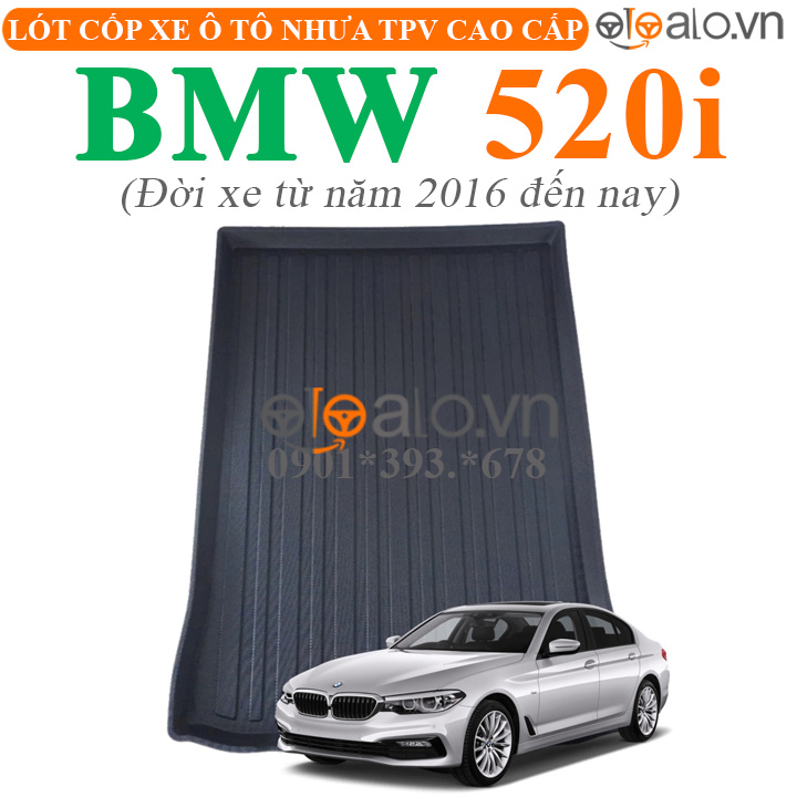 Thảm lót cốp BMW 520i đời xe từ năm 2016 đến hiện tại nhựa TPV cao cấp - OTOALO Thảm lót cốp BMW 520i đời xe từ năm 2016 đến hiện tại nhựa TPV cao cấp - OTOALO