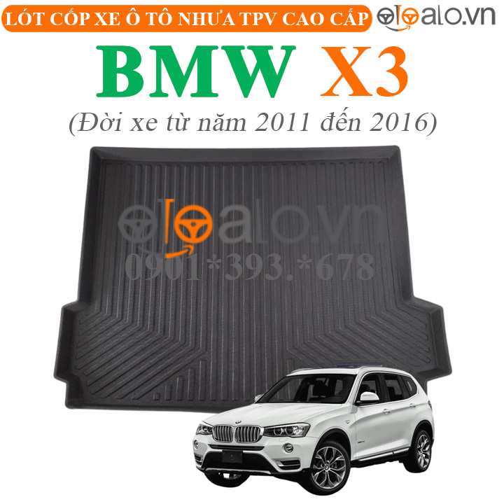 Thảm lót cốp BMW X3 đời xe từ năm 2011 đến 2016 nhựa TPV cao cấp - OTOALO Thảm lót cốp BMW X3 đời xe từ năm 2011 đến 2016 nhựa TPV cao cấp - OTOALO