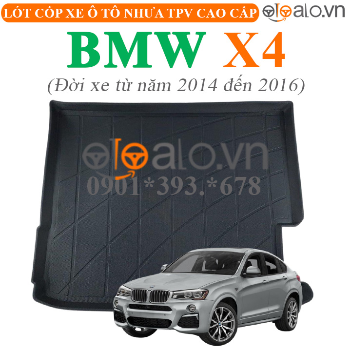 Thảm lót cốp BMW X4 đời xe từ năm 2014 đến 2016 nhựa TPV cao cấp - OTOALO Thảm lót cốp BMW X4 đời xe từ năm 2014 đến 2016 nhựa TPV cao cấp - OTOALO