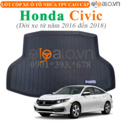 Thảm lót cốp Honda Civic đời xe từ năm 2016 đến 2018 nhựa TPV cao cấp - OTOALO