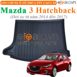 Thảm lót cốp Mazda 3 Hatchback đời xe từ năm 2014 đến 2017 nhựa TPV cao cấp - OTOALO