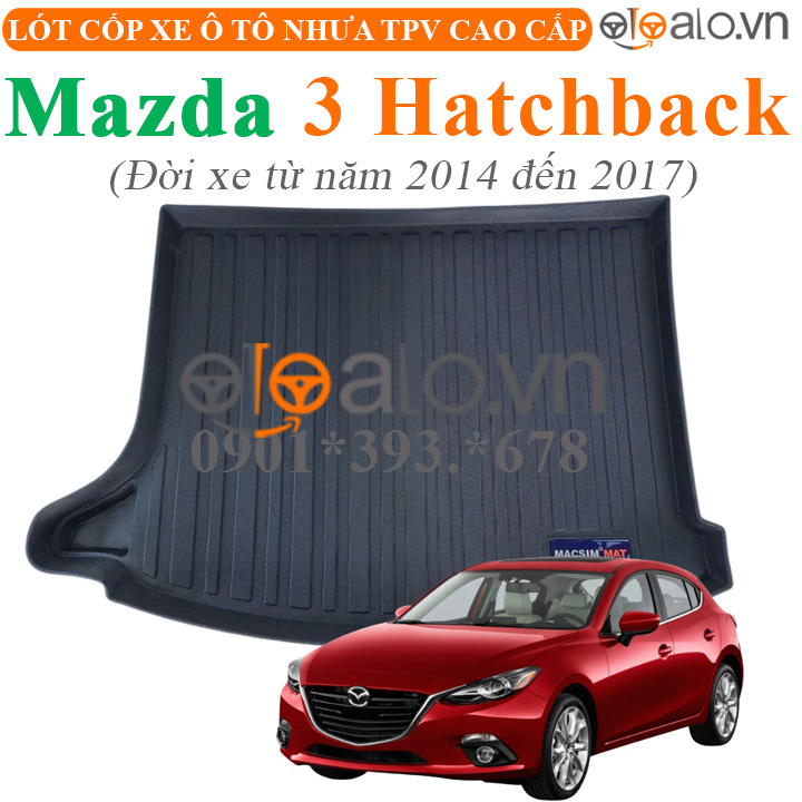 Thảm lót cốp Mazda 3 Hatchback đời xe từ năm 2014 đến 2017 nhựa TPV cao cấp - OTOALO Thảm lót cốp Mazda 3 Hatchback đời xe từ năm 2014 đến 2017 nhựa TPV cao cấp - OTOALO