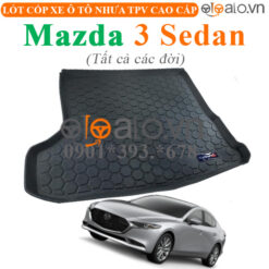Thảm lót cốp Mazda 3 Sedan tất cả đời xe nhựa TPV cao cấp - OTOALO