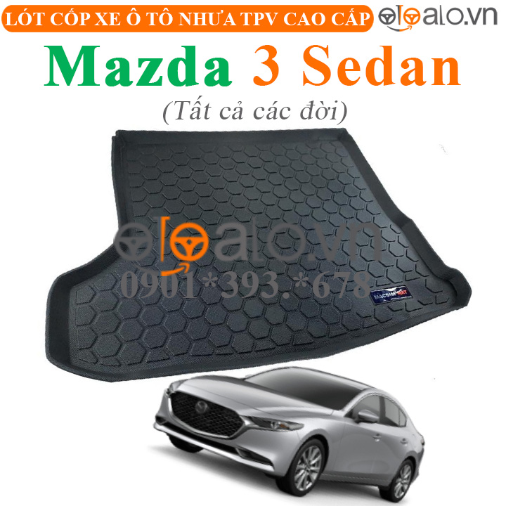 Thảm lót cốp Mazda 3 Sedan tất cả đời xe nhựa TPV cao cấp - OTOALO Thảm lót cốp Mazda 3 Sedan tất cả đời xe nhựa TPV cao cấp - OTOALO