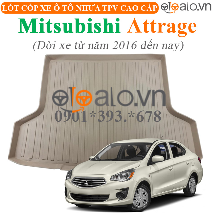 Thảm lót cốp Mitsubishi Attrage đời xe từ năm 2016 đến hiện tại nhựa TPV cao cấp - OTOALO Thảm lót cốp Mitsubishi Attrage đời xe từ năm 2016 đến hiện tại nhựa TPV cao cấp - OTOALO