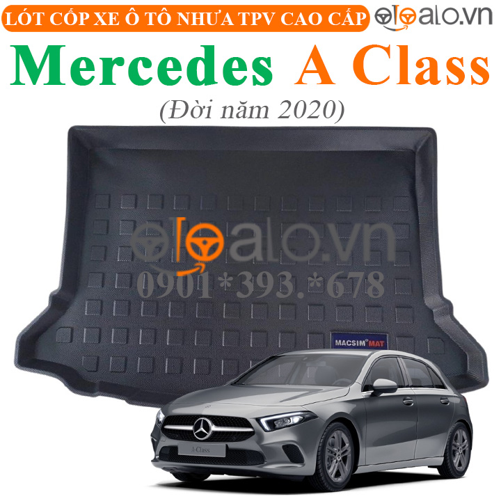 Thảm lót cốp Mercedes A Class đời xe năm 2020 nhựa TPV cao cấp - OTOALO Thảm lót cốp Mercedes A Class đời xe năm 2020 nhựa TPV cao cấp - OTOALO