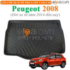 Thảm lót cốp Peugeot 2008 đời xe từ năm 2014 đến hiện tại nhựa TPV cao cấp - OTOALO