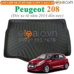 Thảm lót cốp Peugeot 208 đời xe từ năm 2014 đến hiện tại nhựa TPV cao cấp - OTOALO