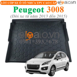 Thảm lót cốp Peugeot 3008 đời xe từ năm 2013 đến 2015 nhựa TPV cao cấp - OTOALO