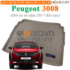 Thảm lót cốp Peugeot 3008 đời xe từ năm 2017 đến hiện tại nhựa TPV cao cấp - OTOALO