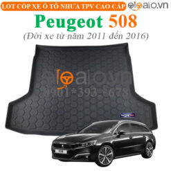 Thảm lót cốp Peugeot 508 đời xe từ năm 2011 đến 2016 nhựa TPV cao cấp - OTOALO