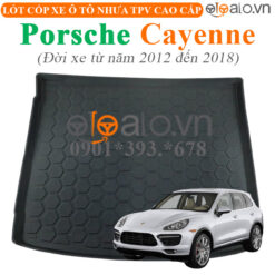 Thảm lót cốp Porsche Cayenne đời xe từ năm 2012 đến 2018 nhựa TPV cao cấp - OTOALO