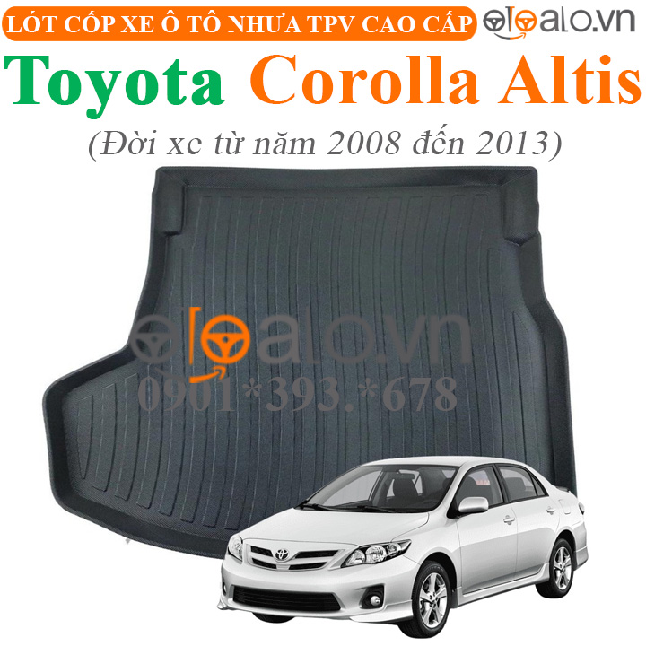 Thảm lót cốp Toyota Corolla Altis đời xe từ năm 2008 đến 2013 nhựa TPV cao cấp - OTOALO Thảm lót cốp Toyota Corolla Altis đời xe từ năm 2008 đến 2013 nhựa TPV cao cấp - OTOALO