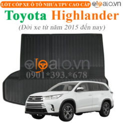 Thảm lót cốp Toyota Highlander đời xe từ năm 2015 đến hiện tại nhựa TPV cao cấp - OTOALO