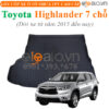 Thảm lót cốp Toyota Highlander 7 chỗ đời xe từ năm 2015 đến hiện tại nhựa TPV cao cấp - OTOALO
