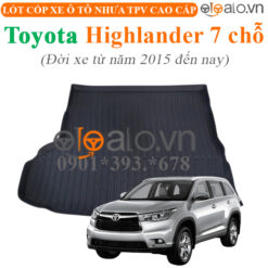 Thảm lót cốp Toyota Highlander 7 chỗ đời xe từ năm 2015 đến hiện tại nhựa TPV cao cấp - OTOALO