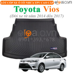 Thảm lót cốp Toyota Vios đời xe từ năm 2014 đến 2017 nhựa TPV cao cấp - OTOALO