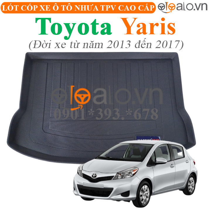 Thảm lót cốp Toyota Yaris đời xe từ năm 2013 đến 2017 nhựa TPV cao cấp - OTOALO Thảm lót cốp Toyota Yaris đời xe từ năm 2013 đến 2017 nhựa TPV cao cấp - OTOALO