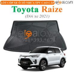 Thảm lót cốp Toyota Raize đời xe năm 2021 nhựa TPV cao cấp - OTOALO
