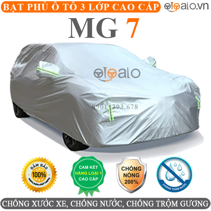 Bạt che phủ xe MG 7 3 lớp cao cấp - OTOALO Bạt che phủ xe MG 7 3 lớp cao cấp - OTOALO