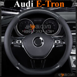 Bọc vô lăng chữ D cut Audi E-Tron da cacbon cao cấp - OTOALO