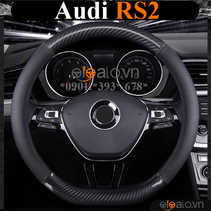 Bọc vô lăng chữ D cut Audi RS2 da cacbon cao cấp - OTOALO Bọc vô lăng chữ D cut Audi RS2 da cacbon cao cấp - OTOALO