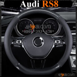 Bọc vô lăng chữ D cut Audi RS8 da cacbon cao cấp - OTOALO