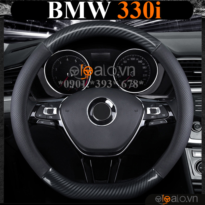 Bọc vô lăng chữ D cut BMW 330i da cacbon cao cấp - OTOALO Bọc vô lăng chữ D cut BMW 330i da cacbon cao cấp - OTOALO