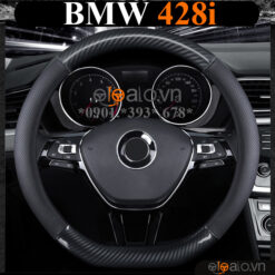 Bọc vô lăng chữ D cut BMW 428i da cacbon cao cấp - OTOALO