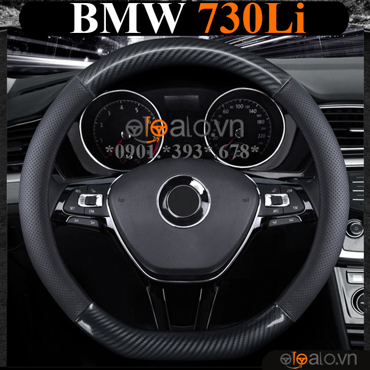 Bọc vô lăng chữ D cut BMW 730Li da cacbon cao cấp - OTOALO Bọc vô lăng chữ D cut BMW 730Li da cacbon cao cấp - OTOALO
