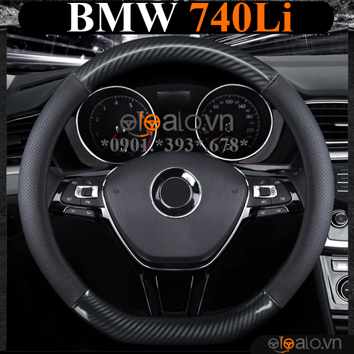 Bọc vô lăng chữ D cut BMW 740Li da cacbon cao cấp - OTOALO Bọc vô lăng chữ D cut BMW 740Li da cacbon cao cấp - OTOALO