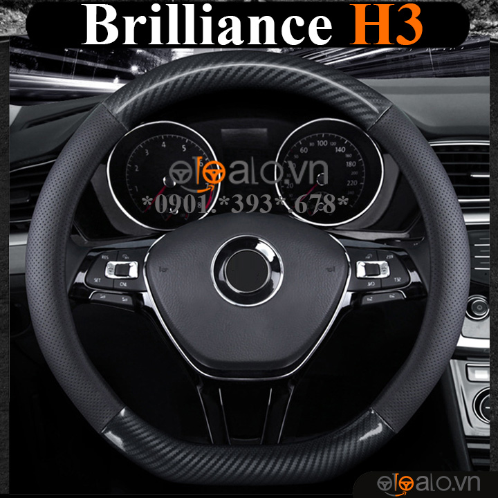 Bọc vô lăng chữ D cut Brilliance H220 da cacbon cao cấp - OTOALO Bọc vô lăng chữ D cut Brilliance H220 da cacbon cao cấp - OTOALO