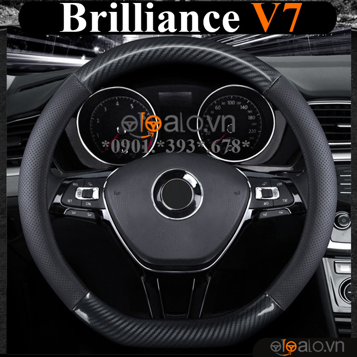 Bọc vô lăng chữ D cut Brilliance V7 da cacbon cao cấp - OTOALO Bọc vô lăng chữ D cut Brilliance V7 da cacbon cao cấp - OTOALO