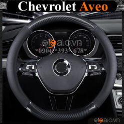 Bọc vô lăng chữ D cut Chevrolet Aveo da cacbon cao cấp - OTOALO