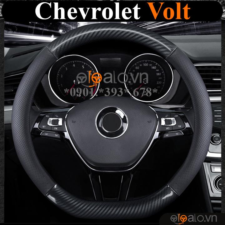 Bọc vô lăng chữ D cut Chevrolet Volt da cacbon cao cấp - OTOALO Bọc vô lăng chữ D cut Chevrolet Volt da cacbon cao cấp - OTOALO
