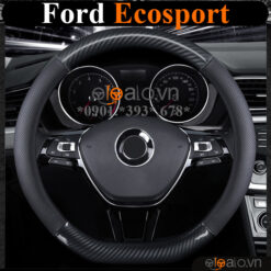 Bọc vô lăng chữ D cut Ford Ecosport da cacbon cao cấp - OTOALO